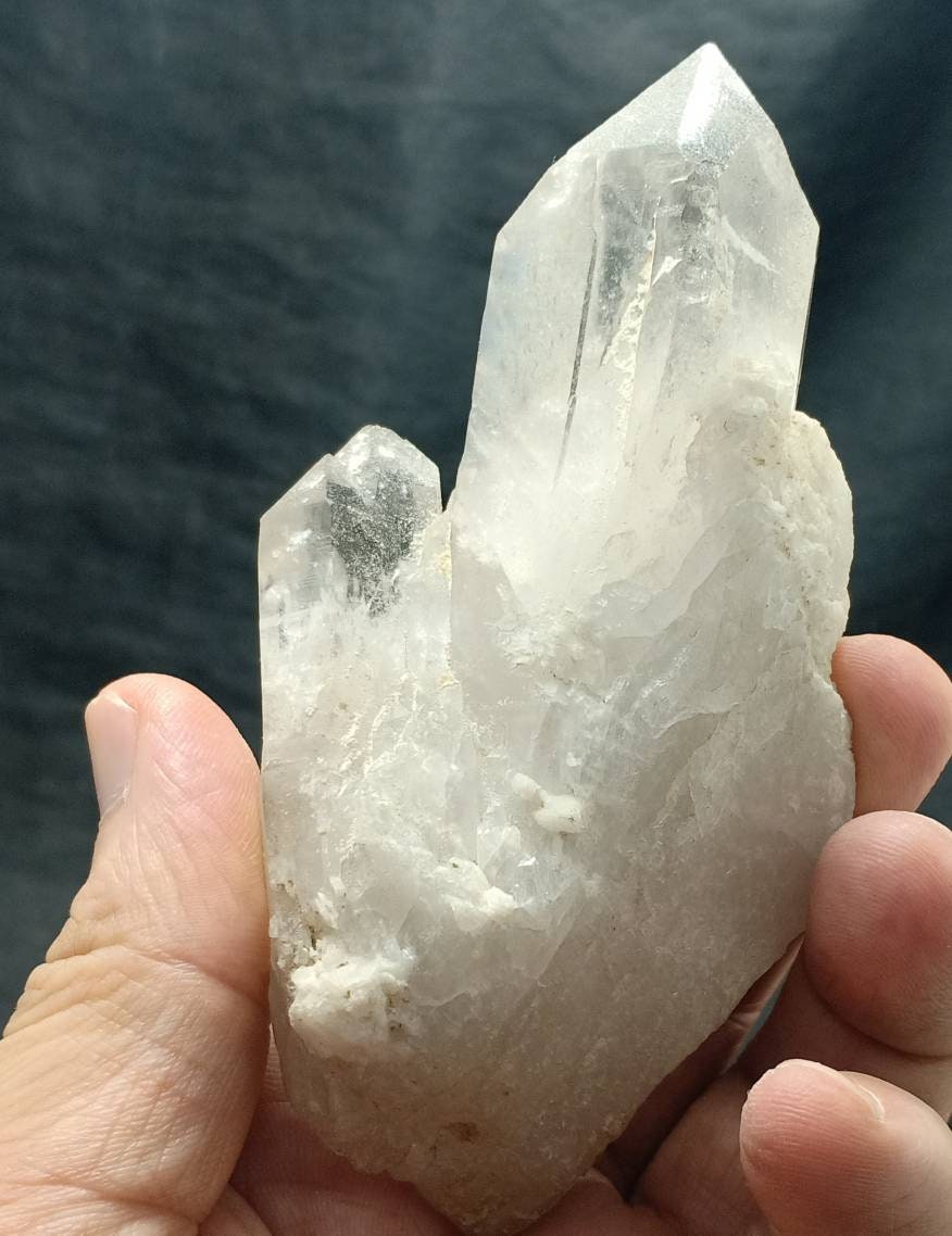 An amazing Beautiful specimen of Elestial Quartz twin Crystals 236 grams