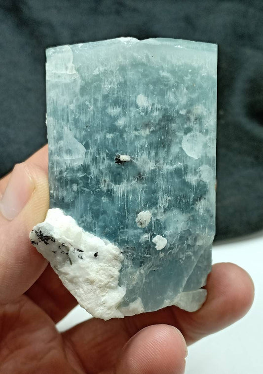 Afghanistan Aquamarine Crystal with associated tantalite 196 grams