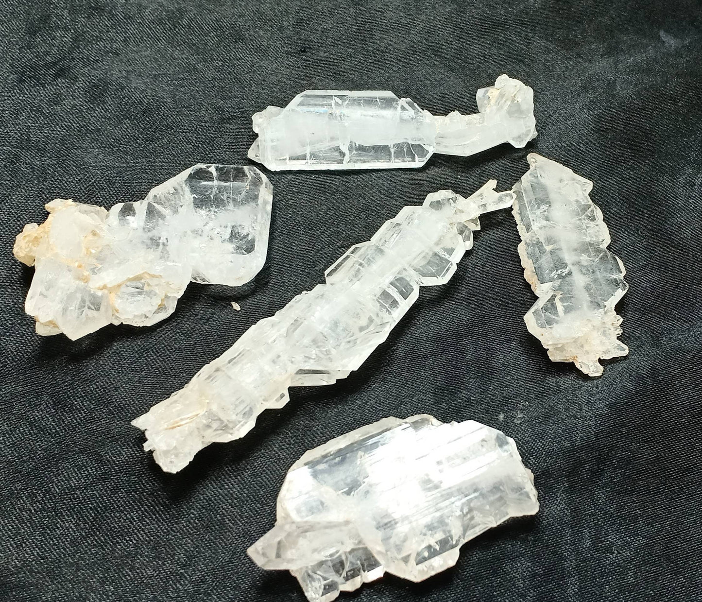 An Aesthetic Selection of 5 Faden Quartz Crystals total weight 95 grams