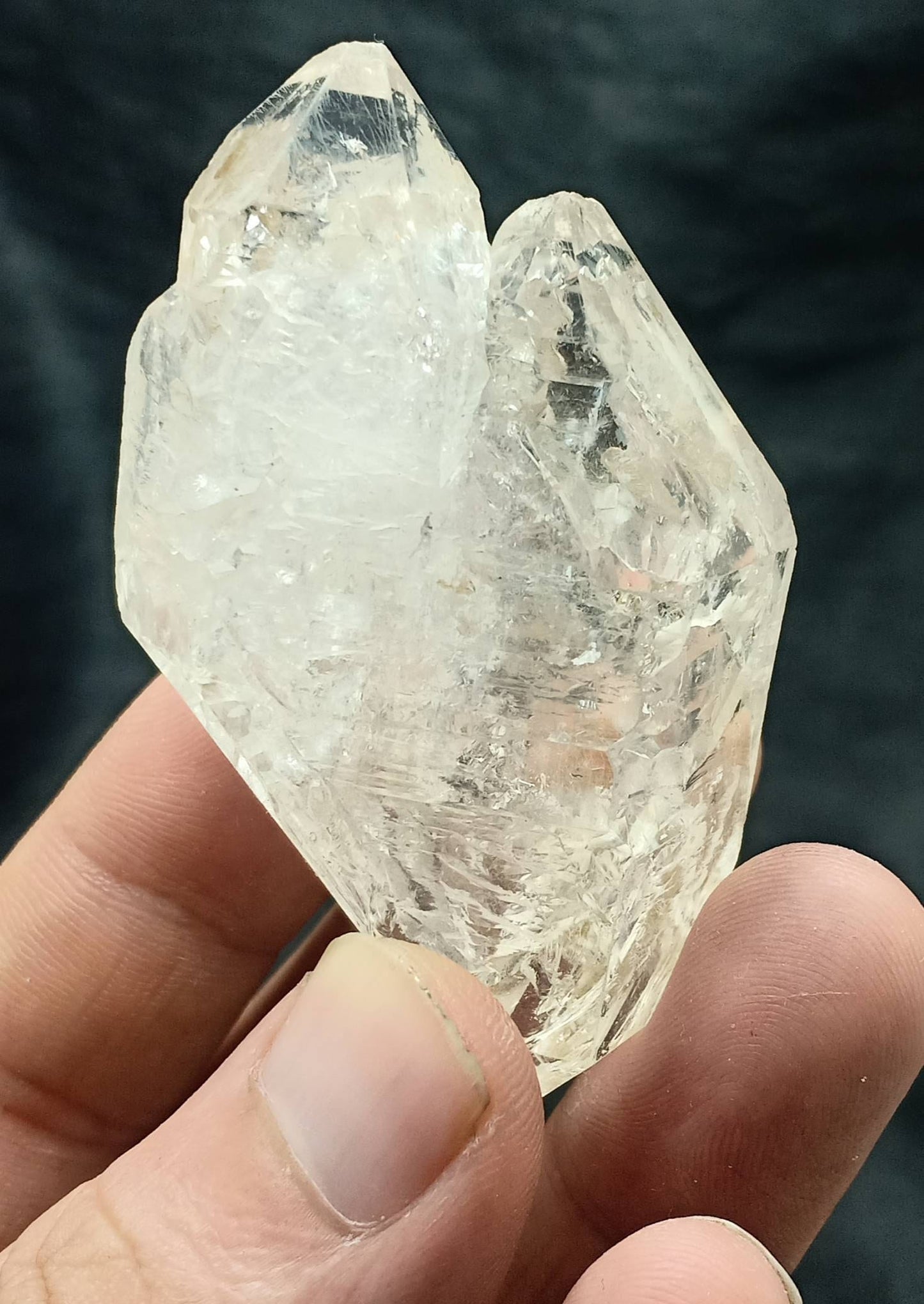 Skeletal Crystal of double Terminated Fenster Quartz 83 grams
