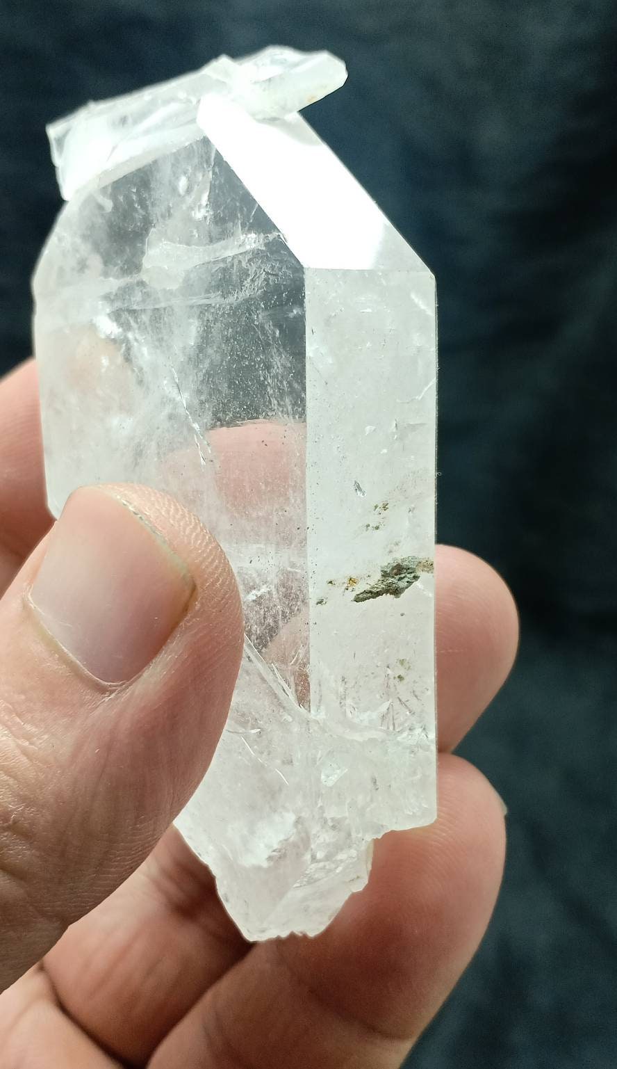 Single beautiful tabular Faden Quartz Crystal 82 grams