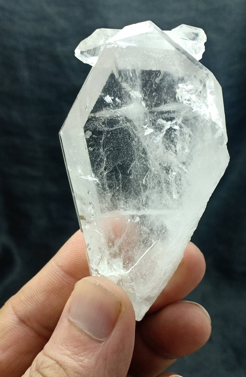 Single beautiful tabular Faden Quartz Crystal 82 grams