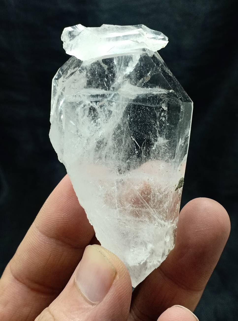 Single beautiful tabular Faden Quartz Crystal 82 grams