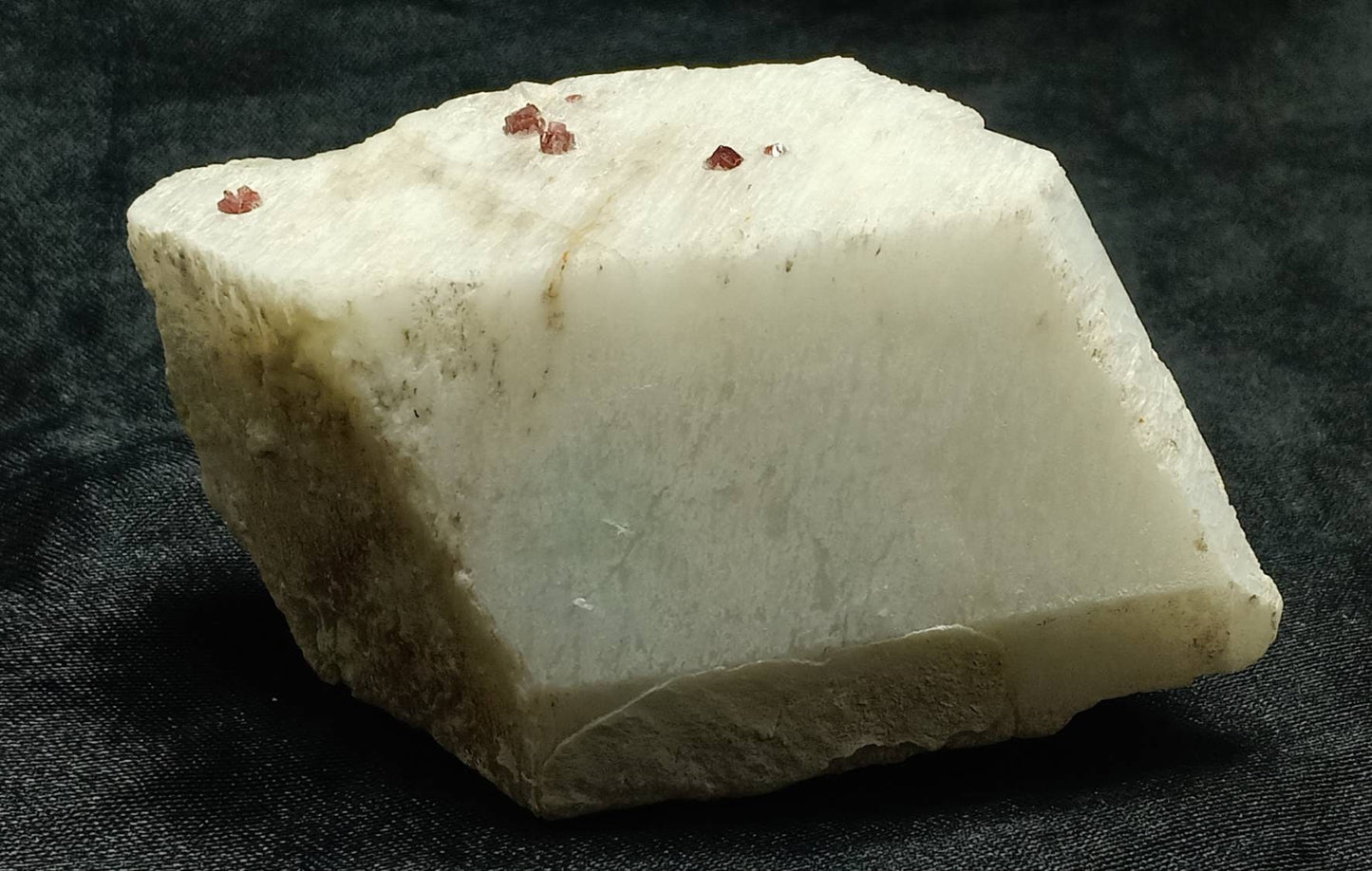 Terminated Feldspar crystal with Garnet and quartz crystals 148 grams