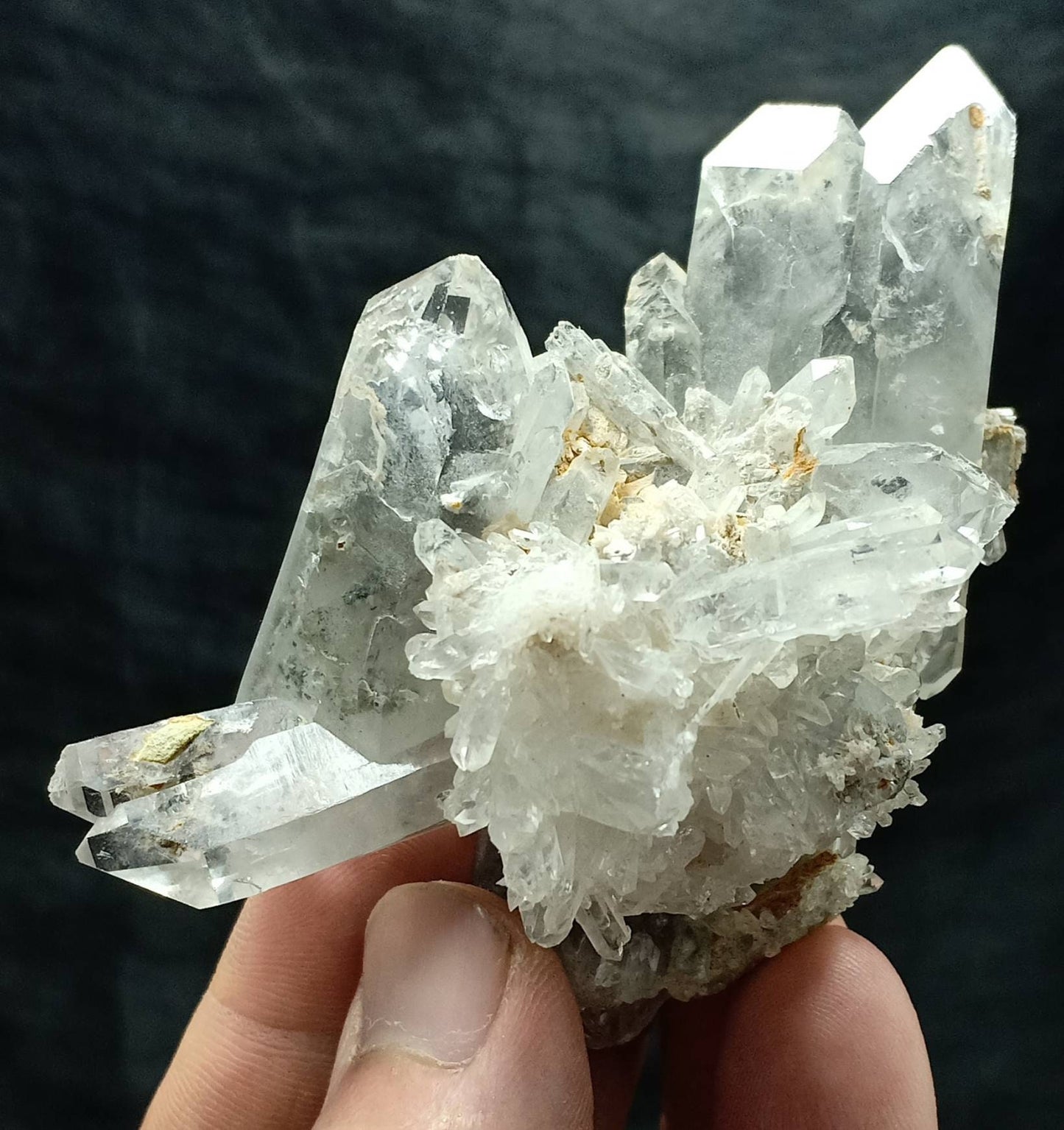 Quartz Crystals terminated cluster 145 grams