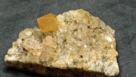 An amazing specimen of Astrophyllite included perfectly terminated Quartz Crystal on matrix of granite 104 grams