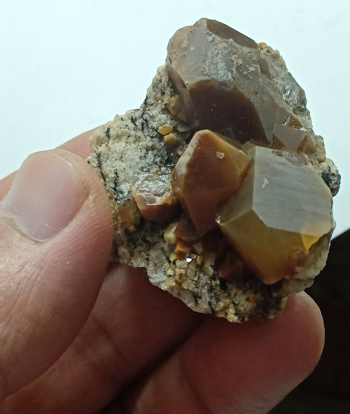 Astrophyllite Quartz Crystals cluster on matrix of granite 44 grams
