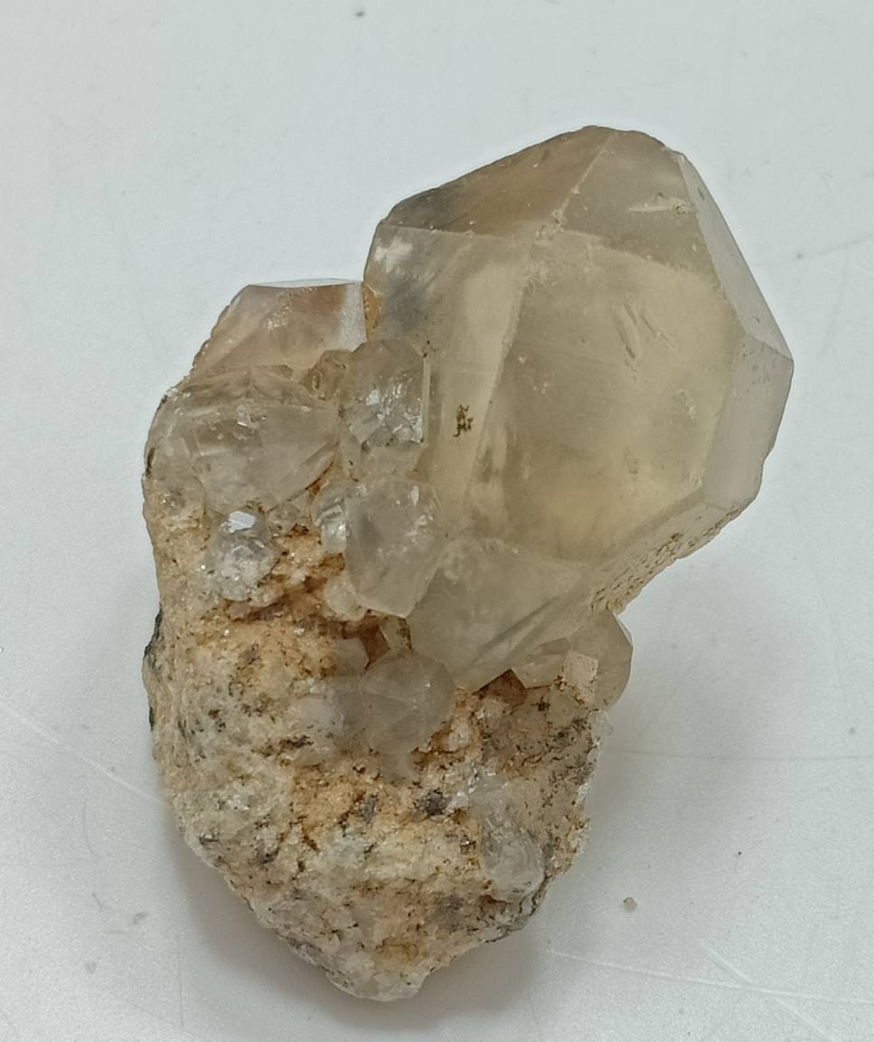 Aegirine included terminated Quartz Crystals cluster on matrix of granite 20 grams