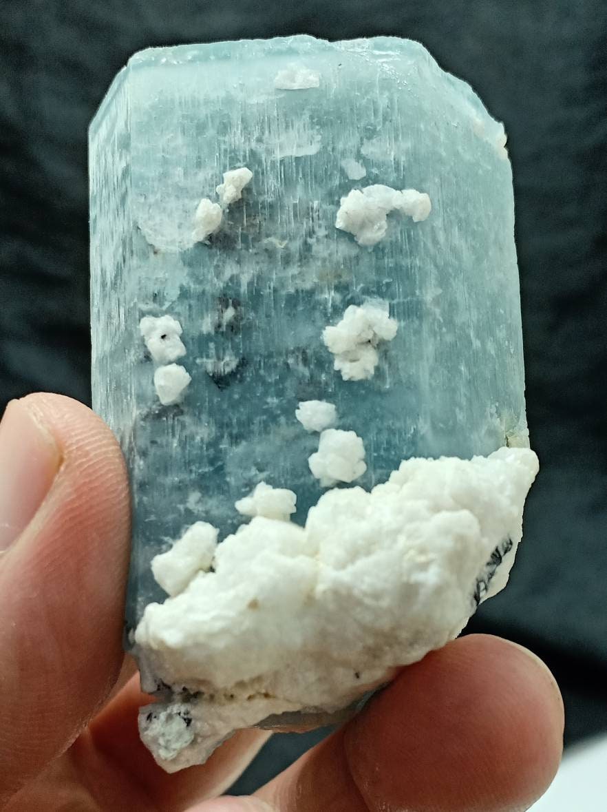 Afghanistan Aquamarine Crystal with associated tantalite 196 grams