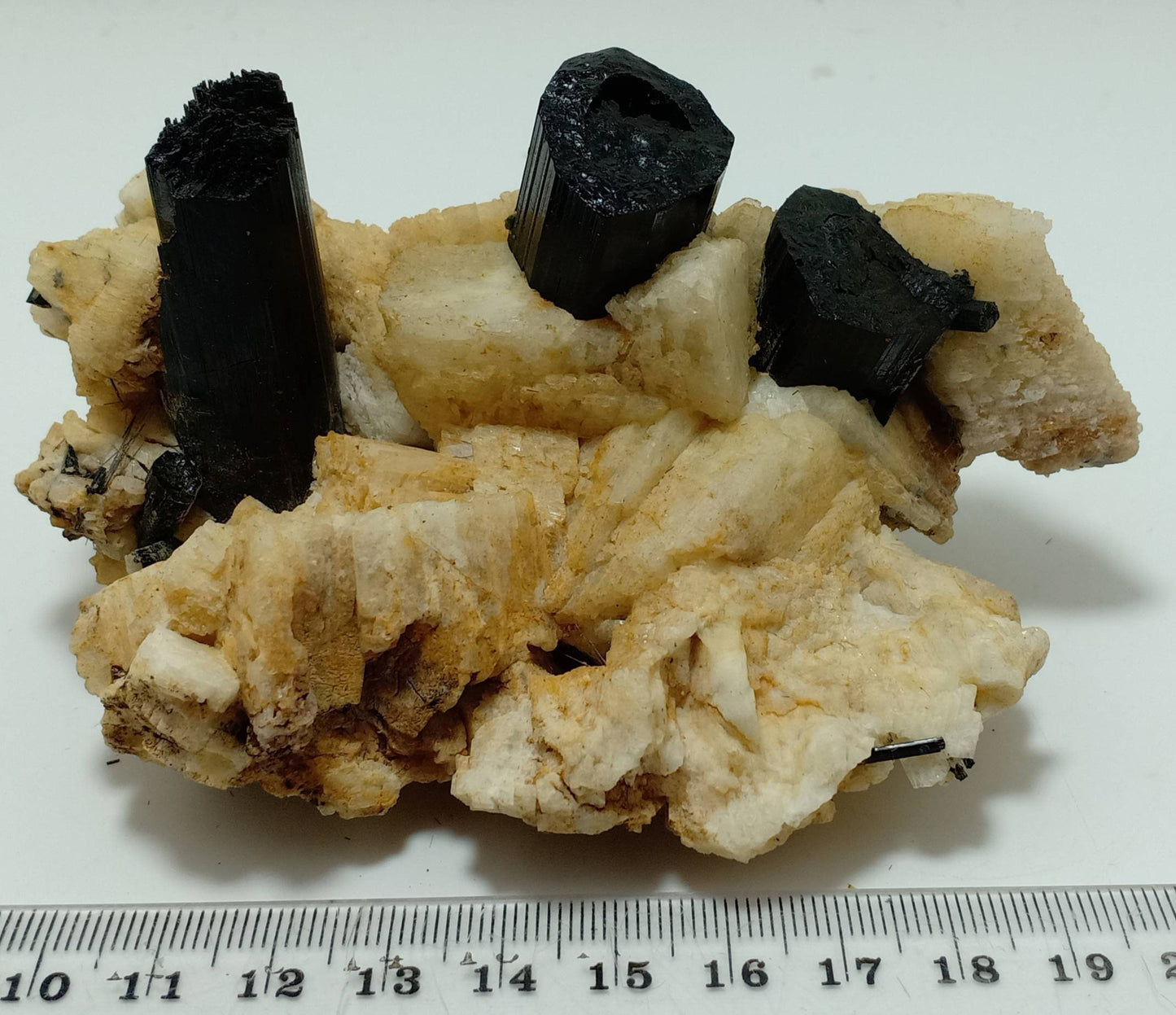 Natural schorl crystals specimen with associated albite 327 grams