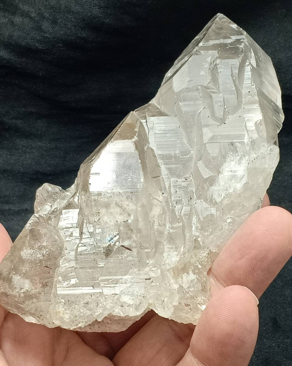 Terminated skeletal smoky Quartz Crystals clustere 396 grams