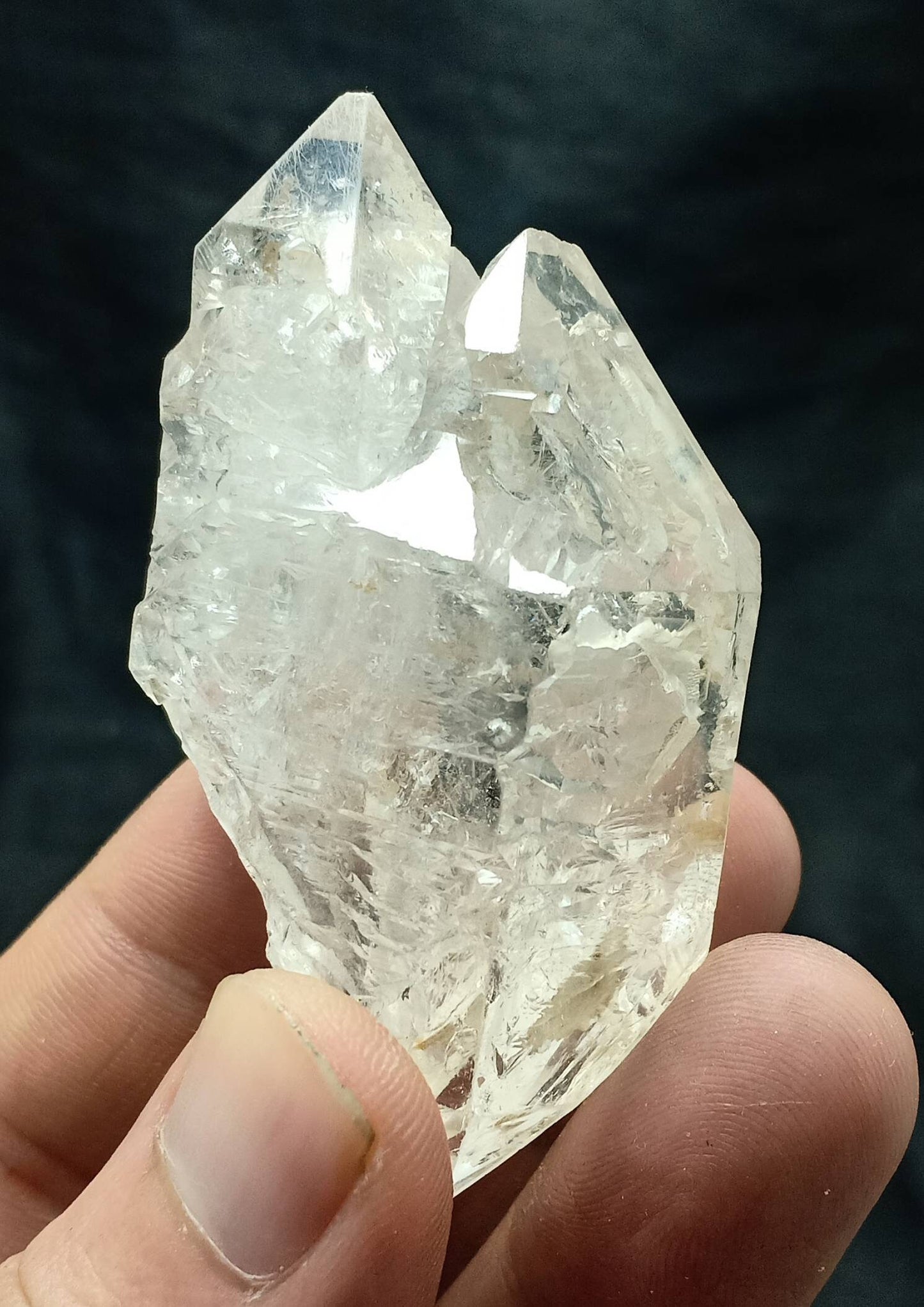 Skeletal Crystal of double Terminated Fenster Quartz 83 grams