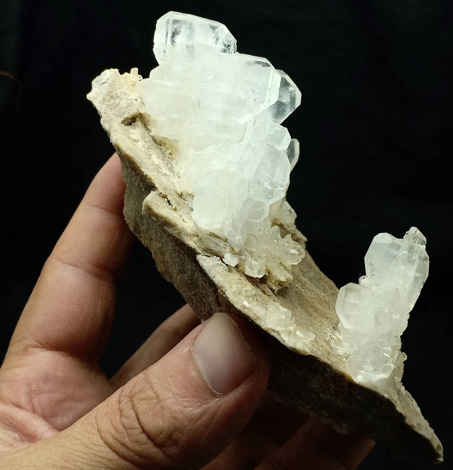 Single beautiful Faden Quartz Crystals specimen 388 grams