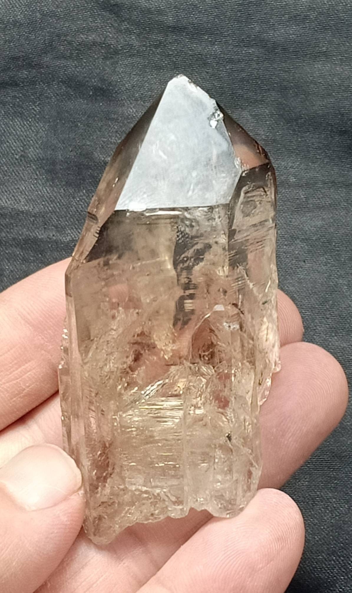 Elestial smoky Quartz Crystal 97 grams