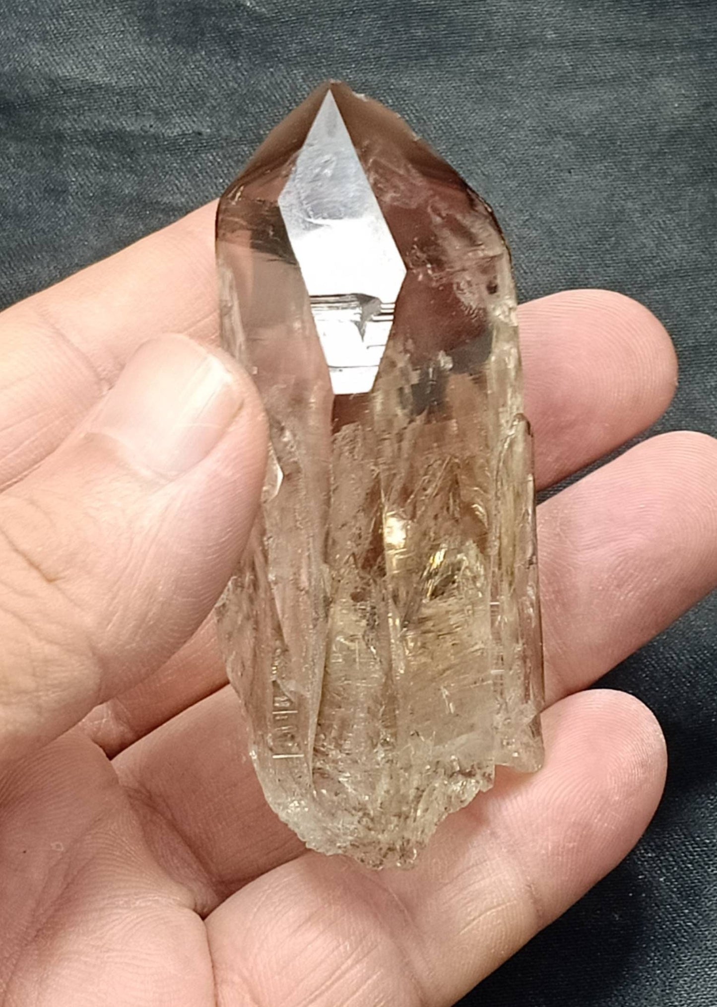 Elestial smoky Quartz Crystal 97 grams