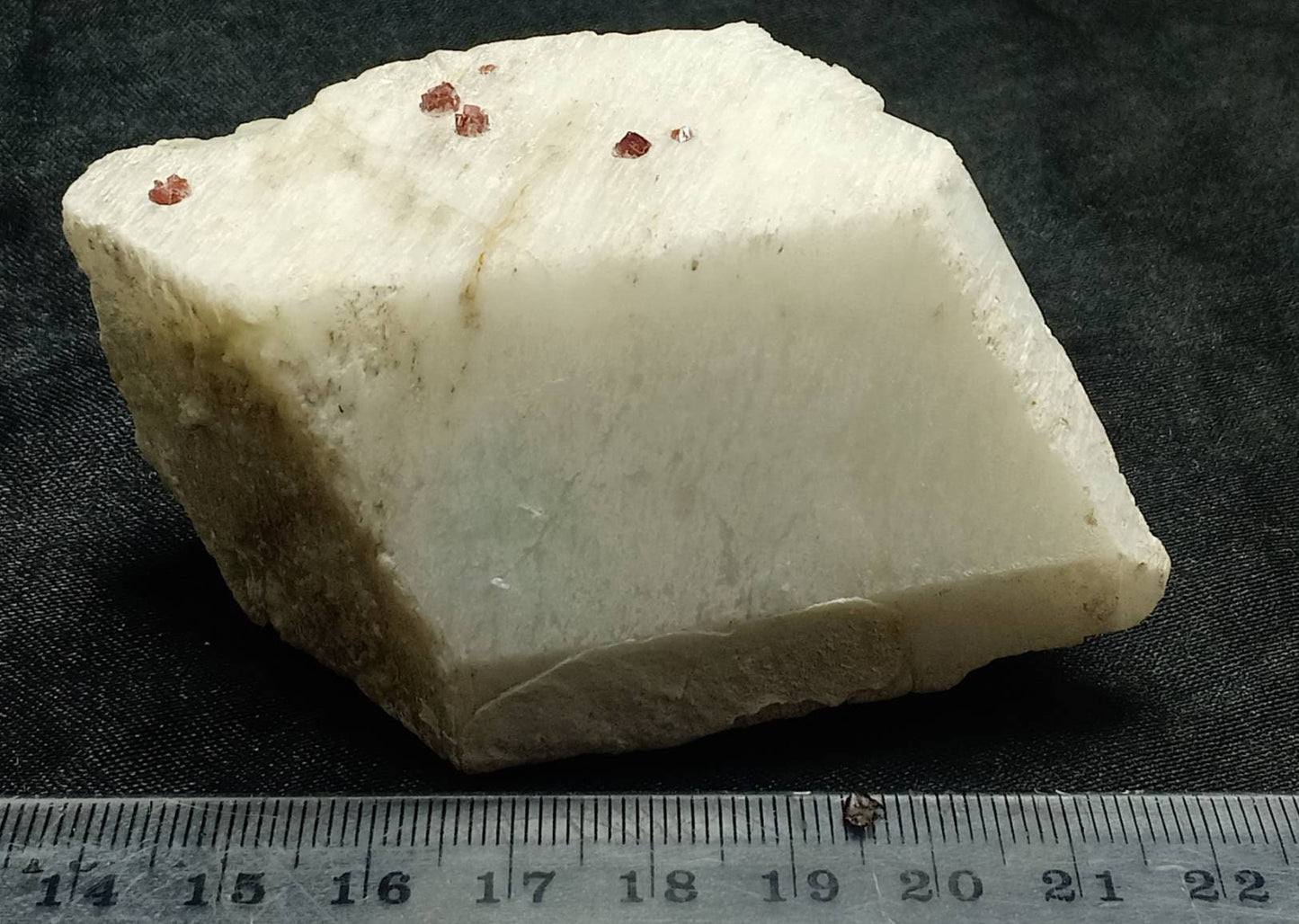 Terminated Feldspar crystal with Garnet and quartz crystals 148 grams