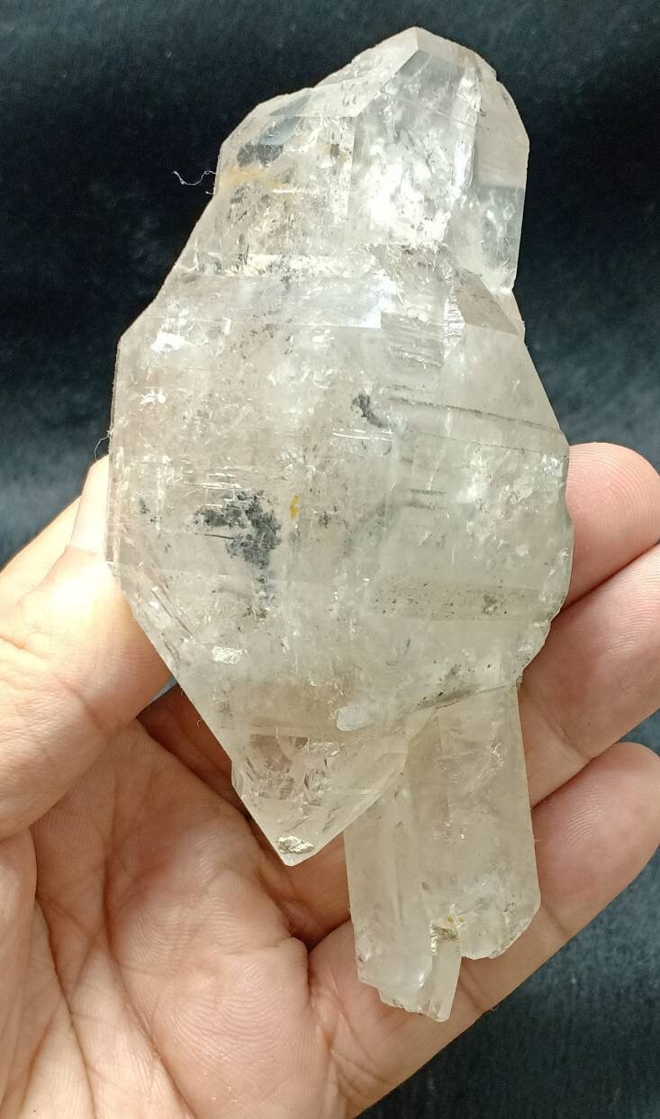 Terminated unique light smoky Quartz scepter Crystal 239 grams