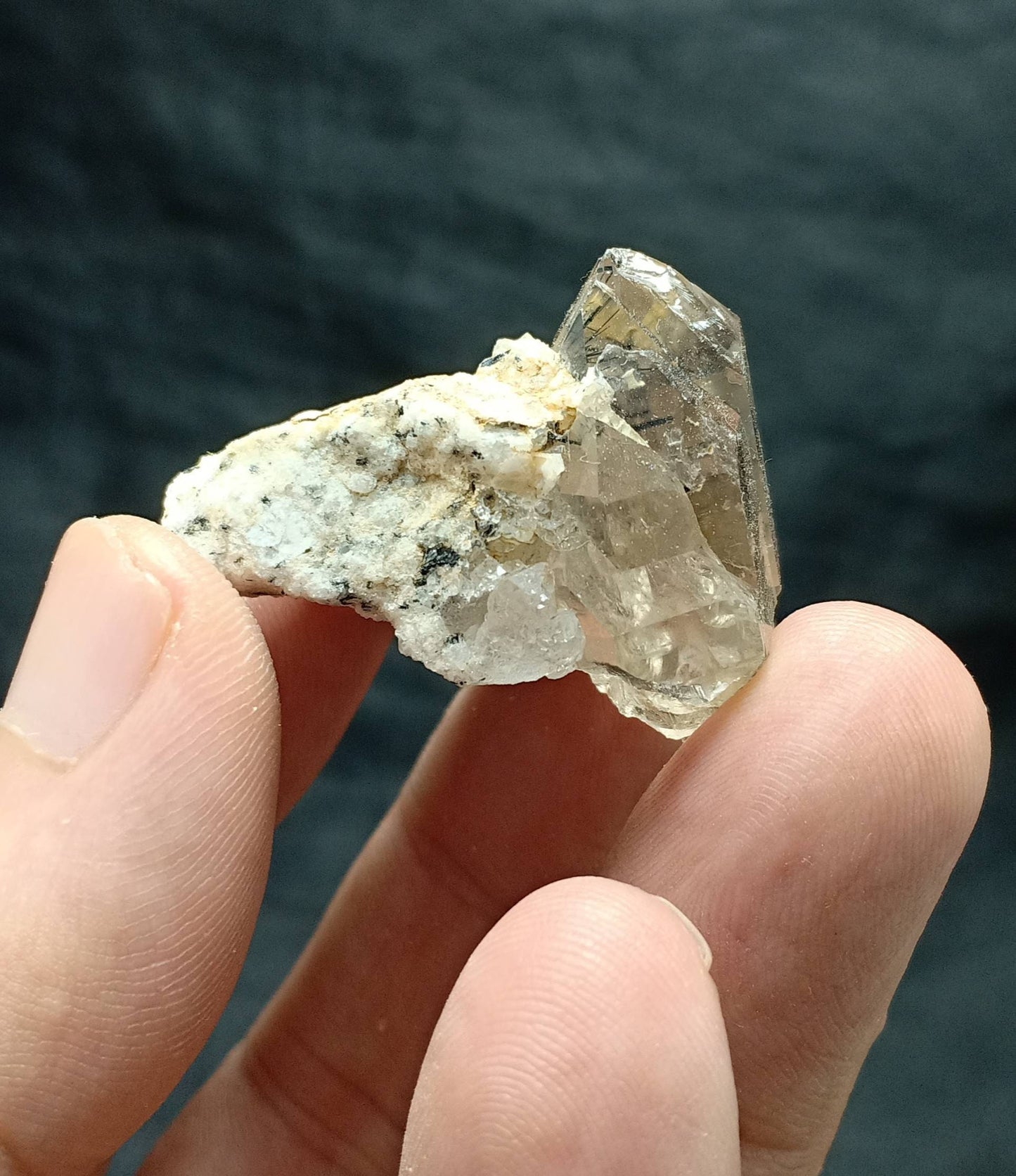 Aegirine included double terminated Quartz Crystals on matrix 26 grams