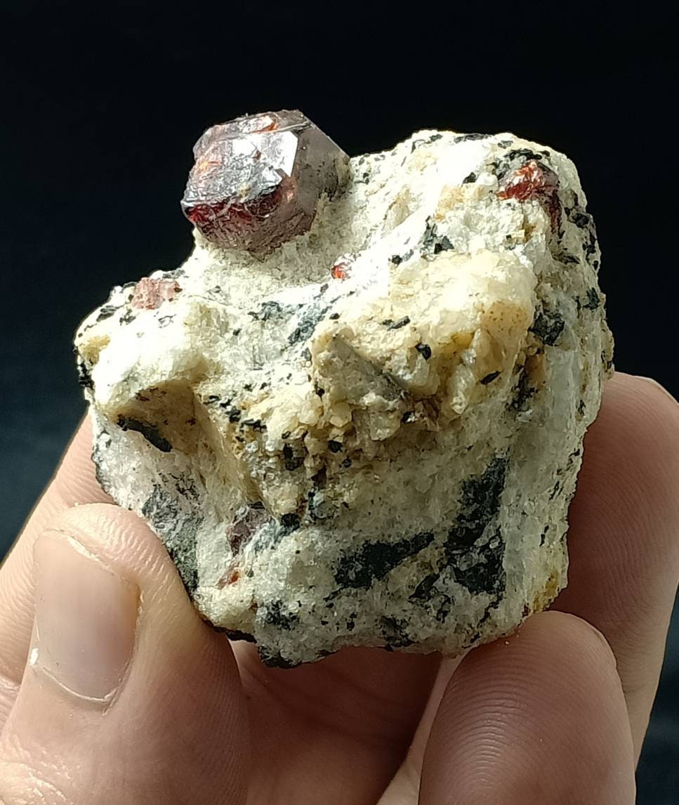 Terminated zircon with biotite mica 109 grams