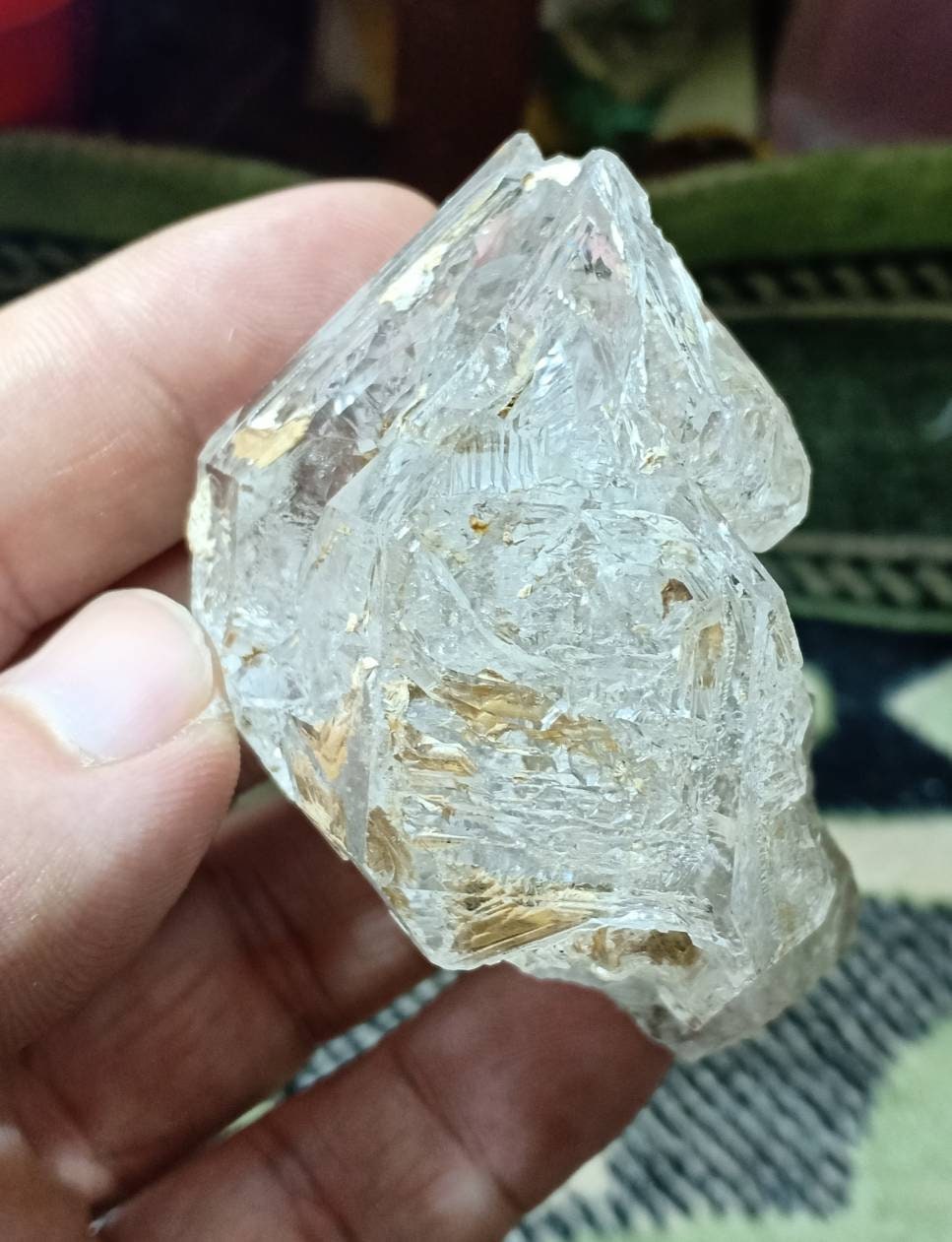 An amazing perfectly terminated Fenster Quartz crystal 111 grams