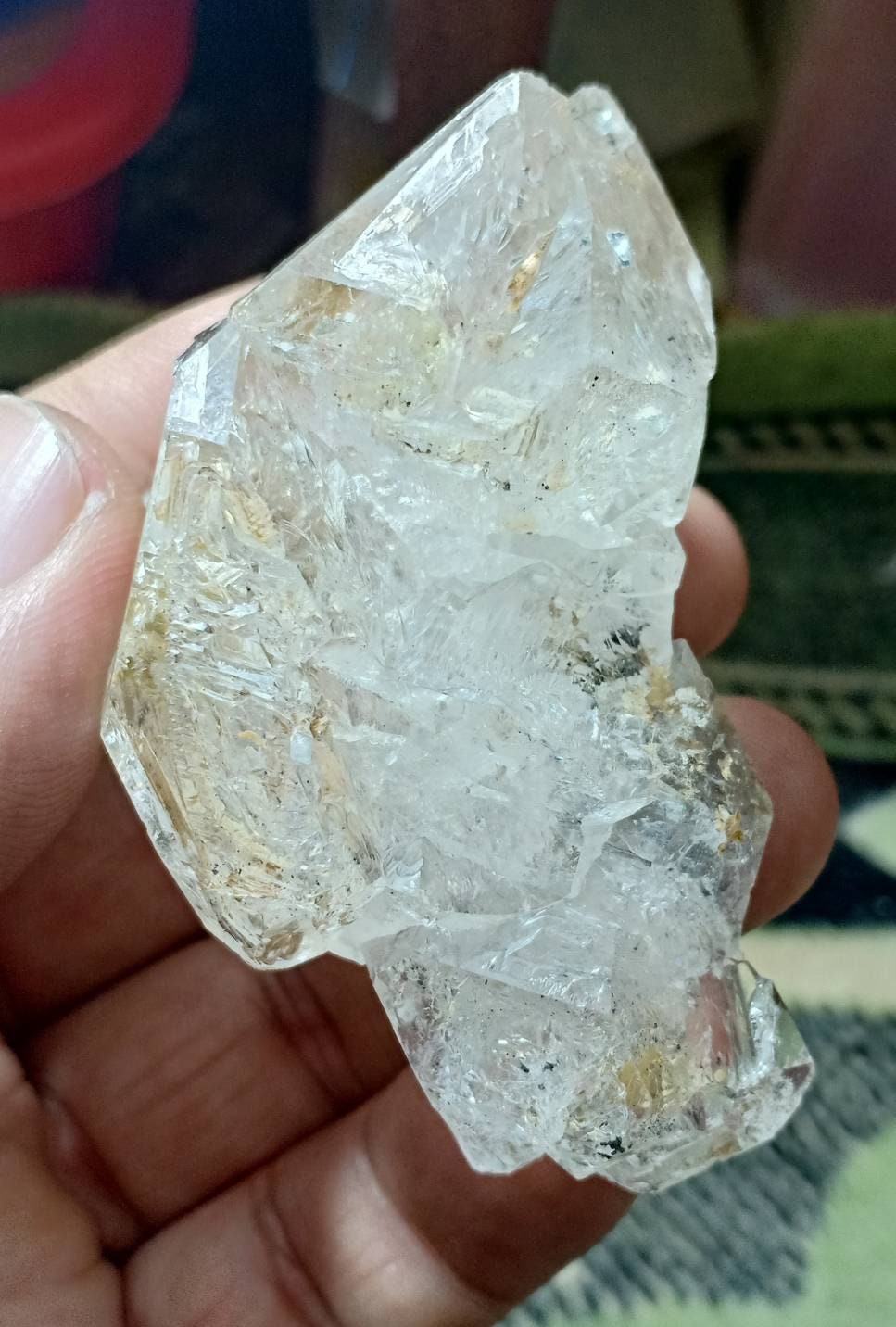 An amazing perfectly terminated Fenster Quartz crystal 111 grams