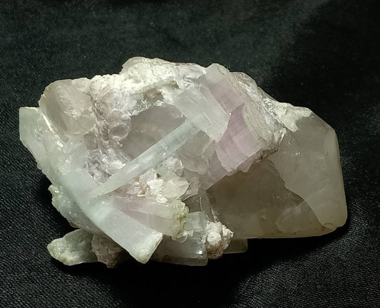 An amazing beautiful specimen of bicolor Tourmalines crystals with associated Quartz 127 grams