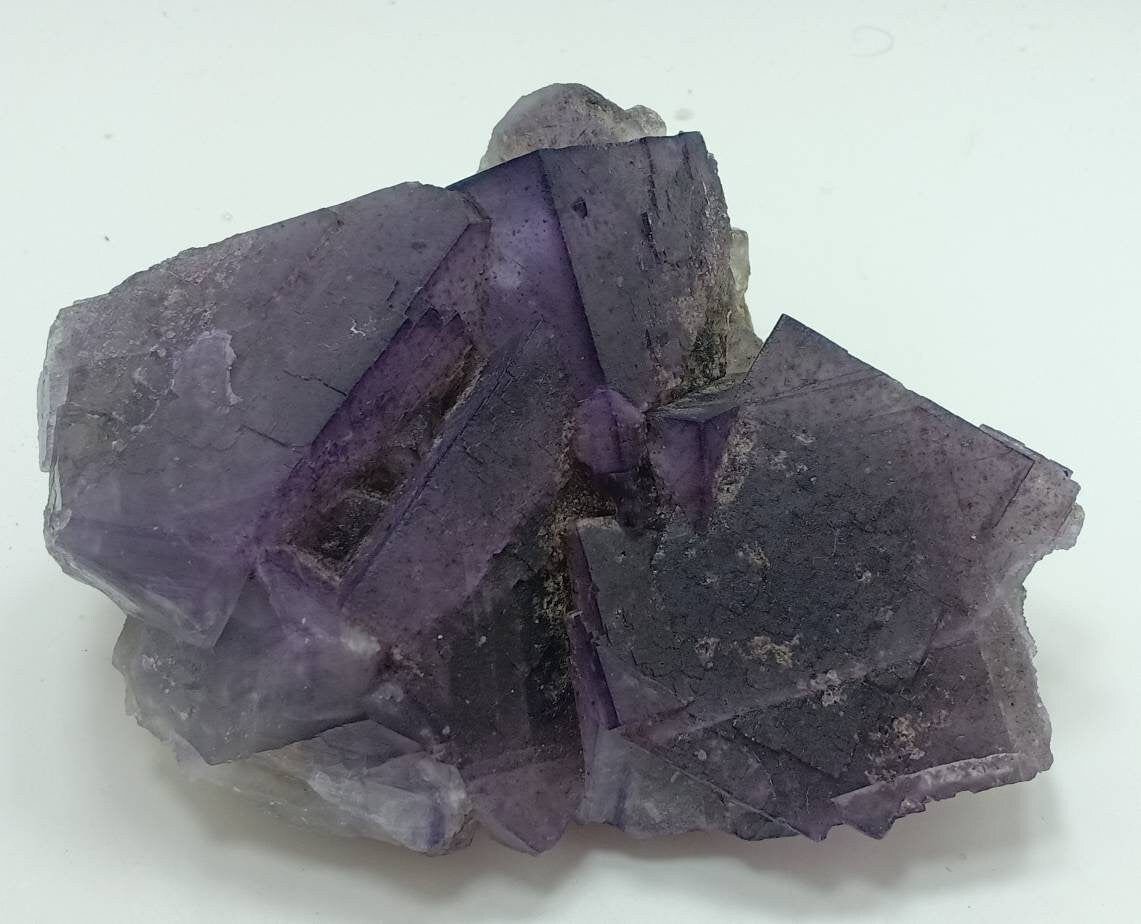 An amazing perfectly terminated twin Purple Fluorite specimen 810 grams