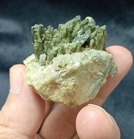 An amazing specimen of diopside cluster on matrix  77 grams