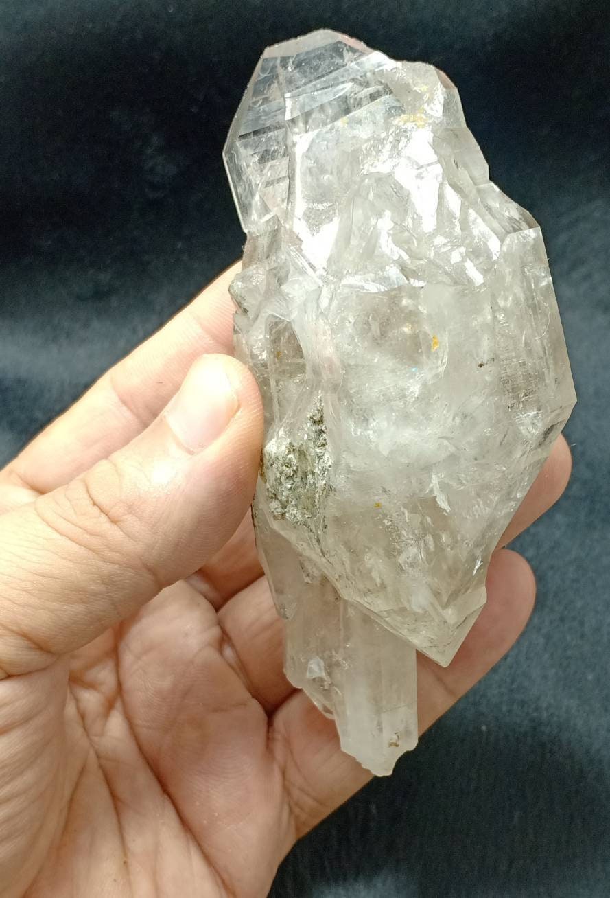 Terminated unique light smoky Quartz scepter Crystal 239 grams