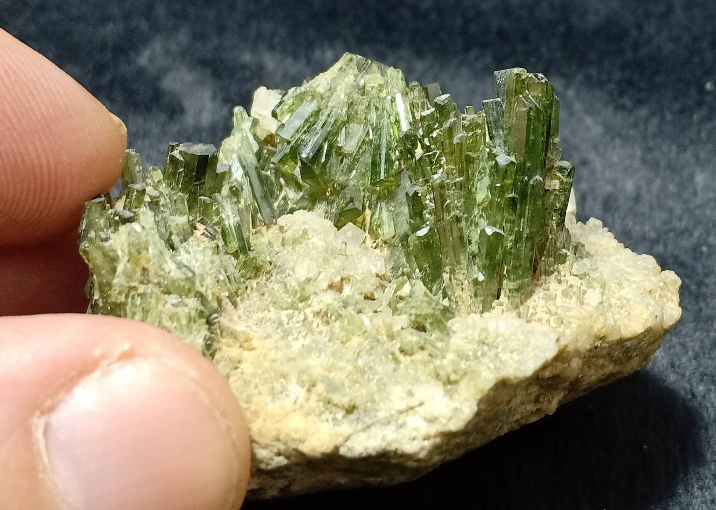 An amazing specimen of diopside cluster on matrix  77 grams