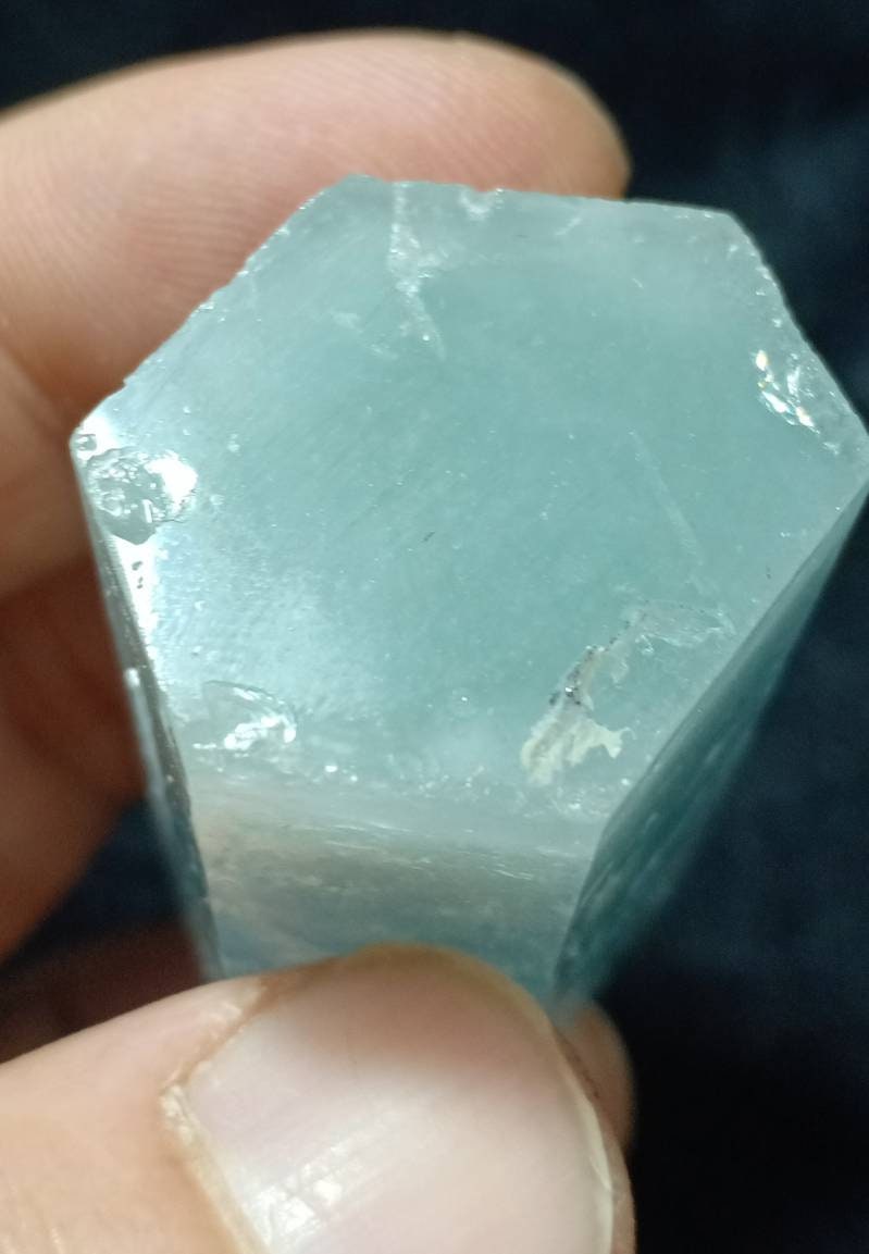 Afghanistan Aquamarine Crystal with tantalite 58 grams