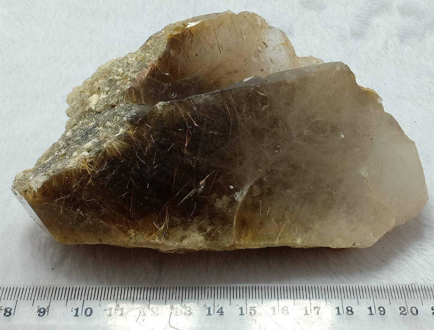 Rutile and Astrophylite included quartz Crystal 657 grams
