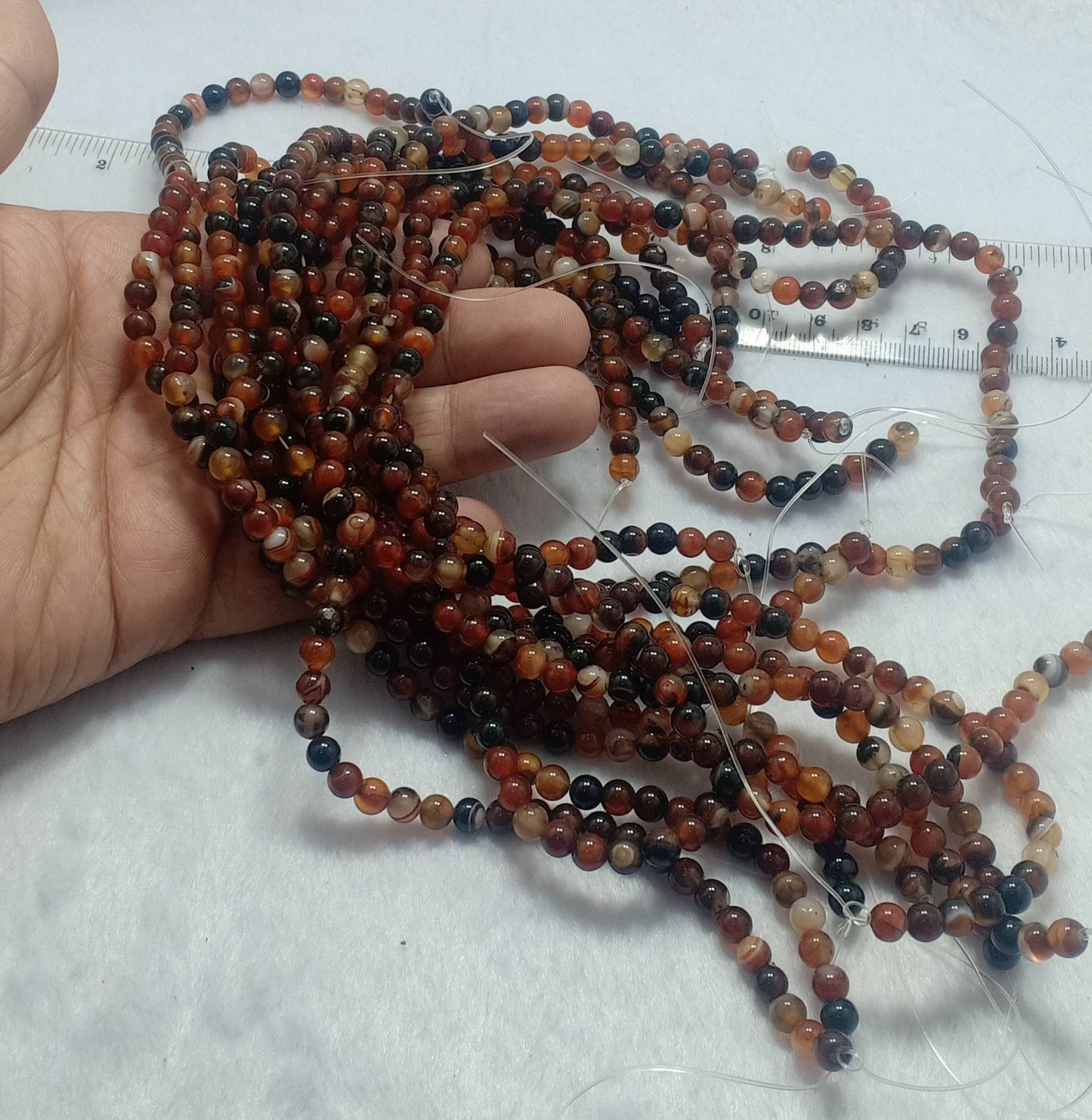 Lot of 13 pieces Natural agate beads 13 inch long strands