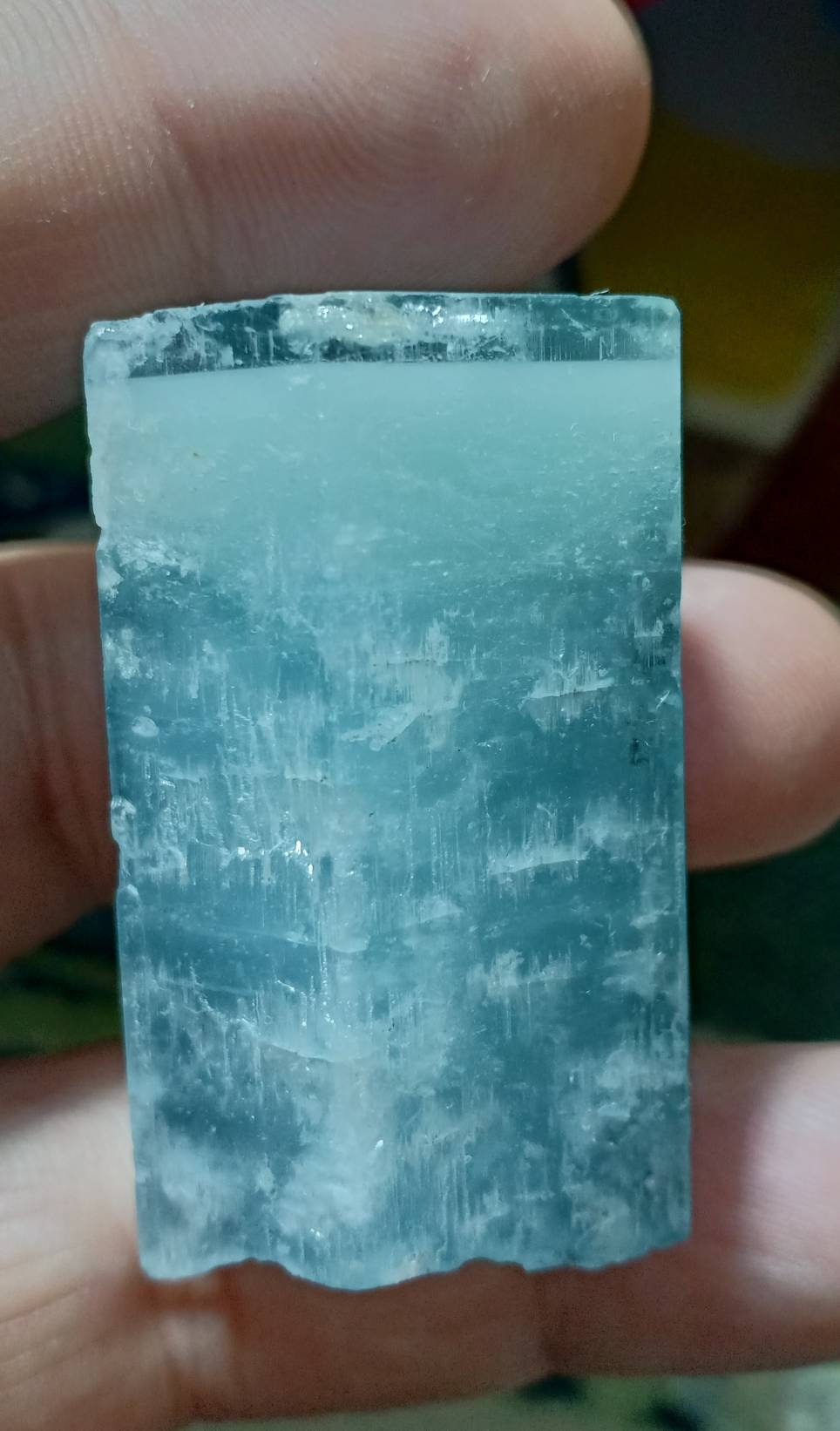 Afghanistan Aquamarine Crystal with tantalite 58 grams