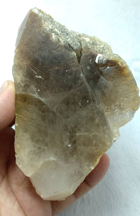 Rutile and Astrophylite included quartz Crystal 657 grams