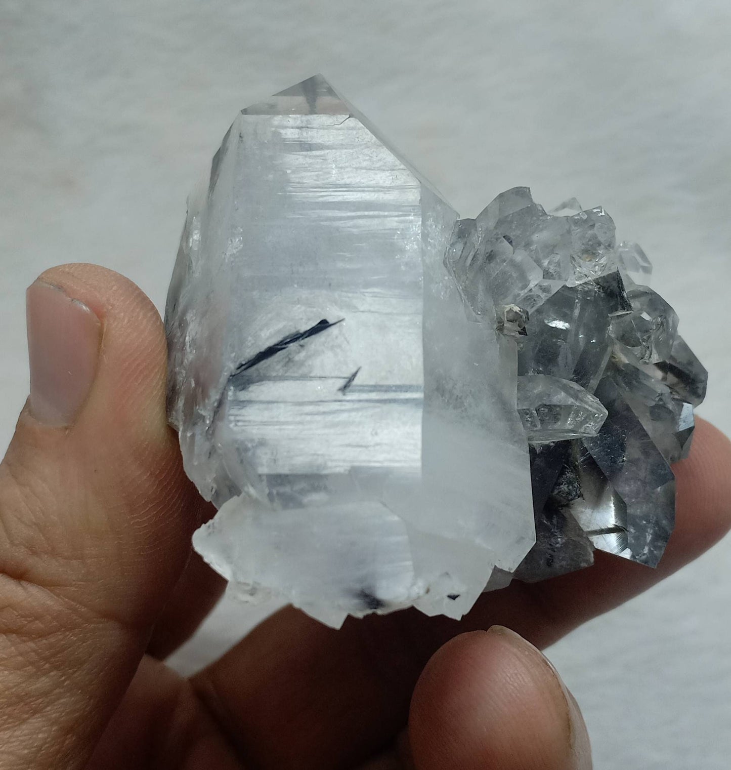 Brookite included Quartz Crystals specimen 140 grams