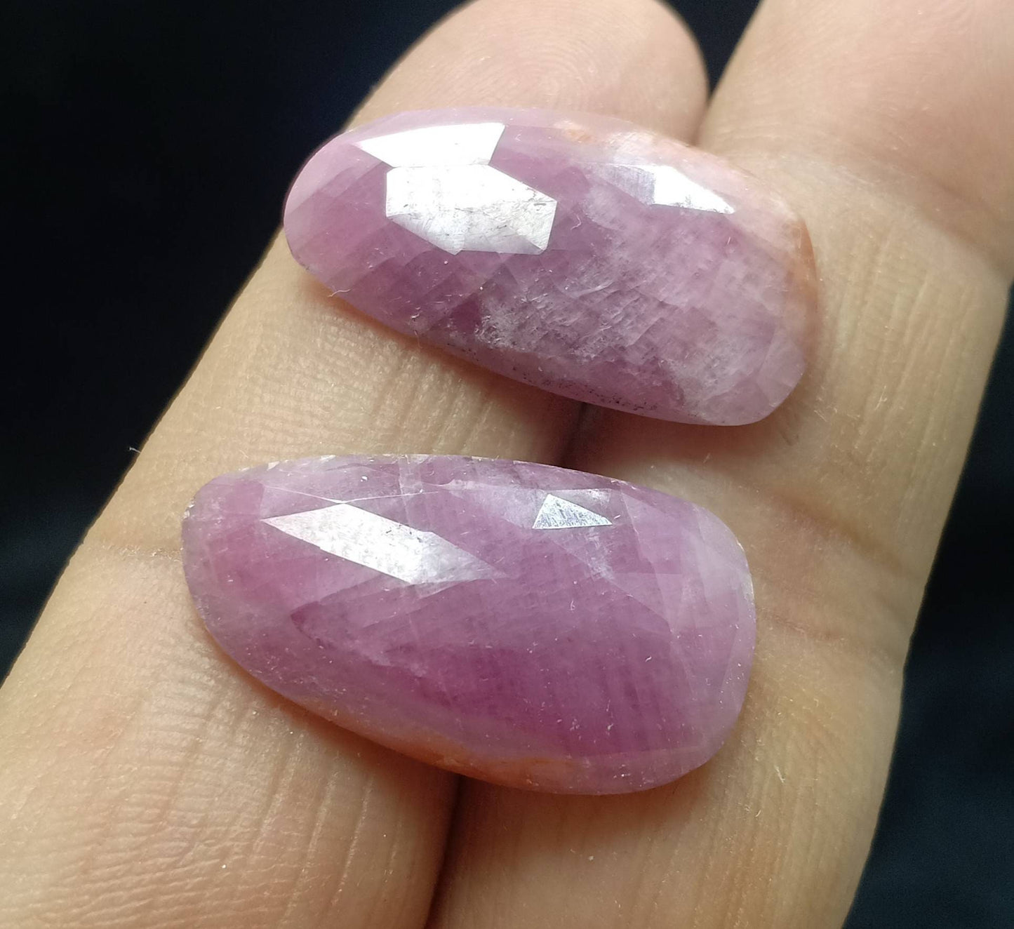 Amazing beautiful pair of rose cut sapphire 51 carats