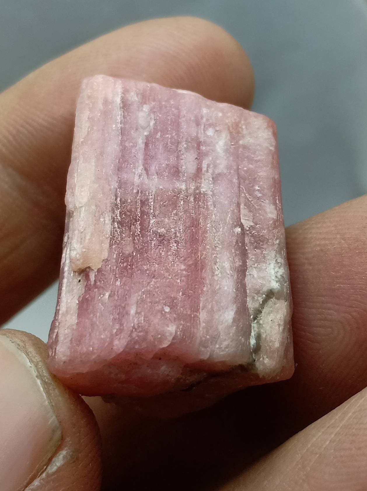 Single amazing natural pink Tourmaline crystal 95 carats