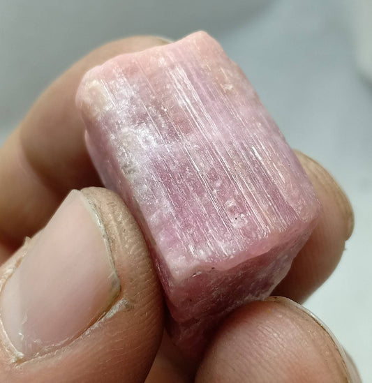 Single amazing natural pink Tourmaline crystal 95 carats