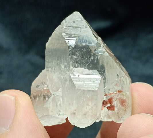 Natural terminated specimen of quartz crystals with associated Garnet 33 grams