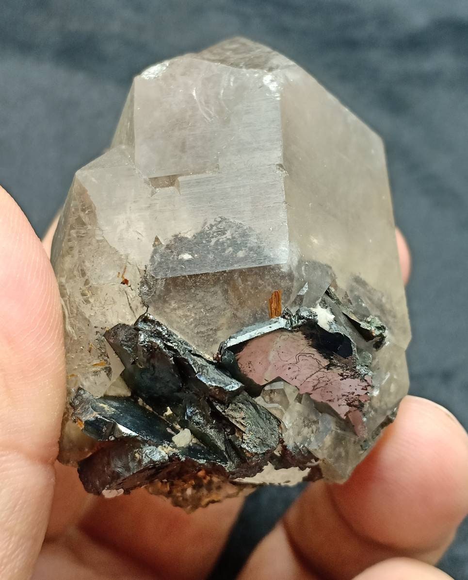 Quartz Crystal with associated hematite 128 grams