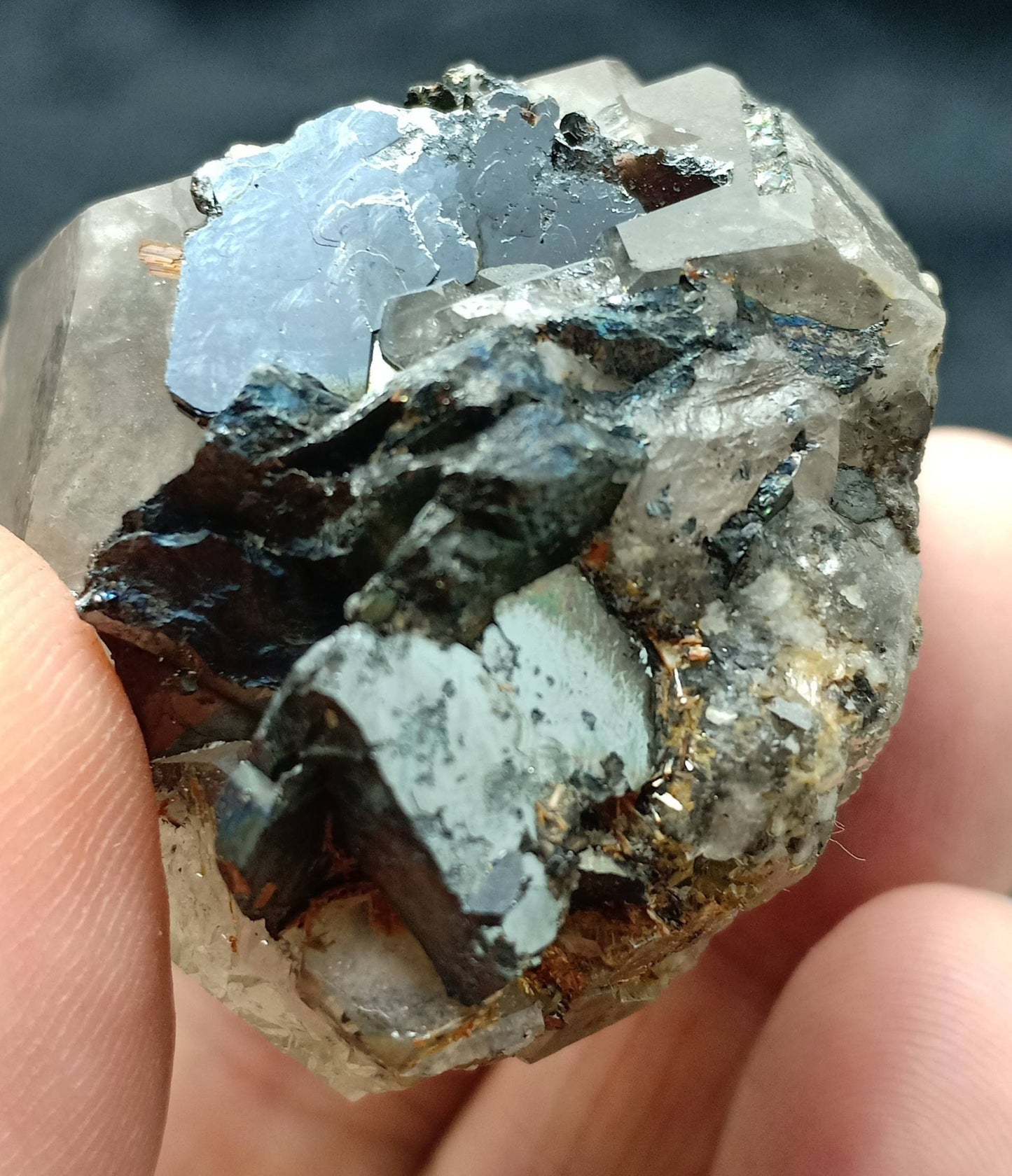 Quartz Crystal with associated hematite 128 grams