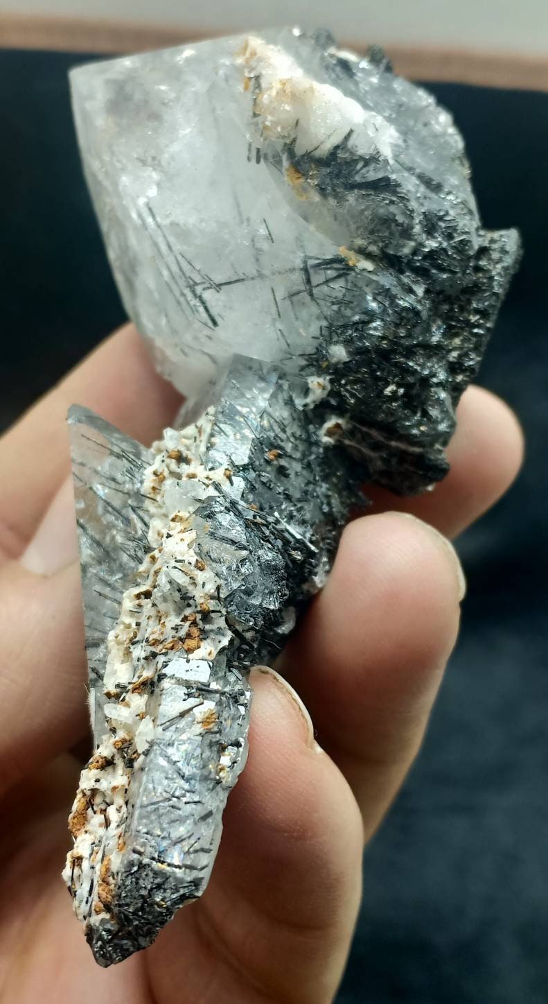 An amazing specimen of Rutile included quartz Crystals 144 grams