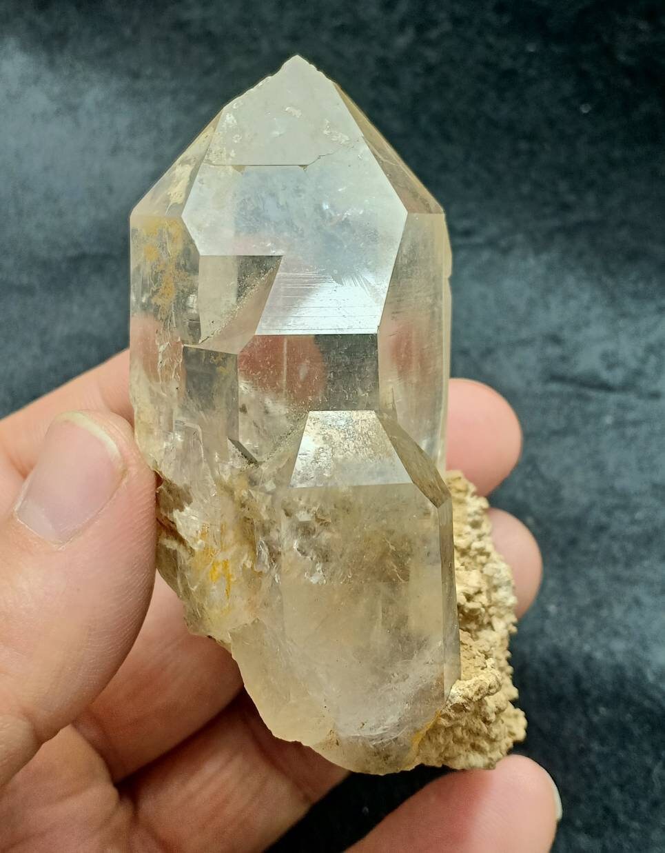 An Aesthetic specimen of  terminated Quartz Crystal 187 grams