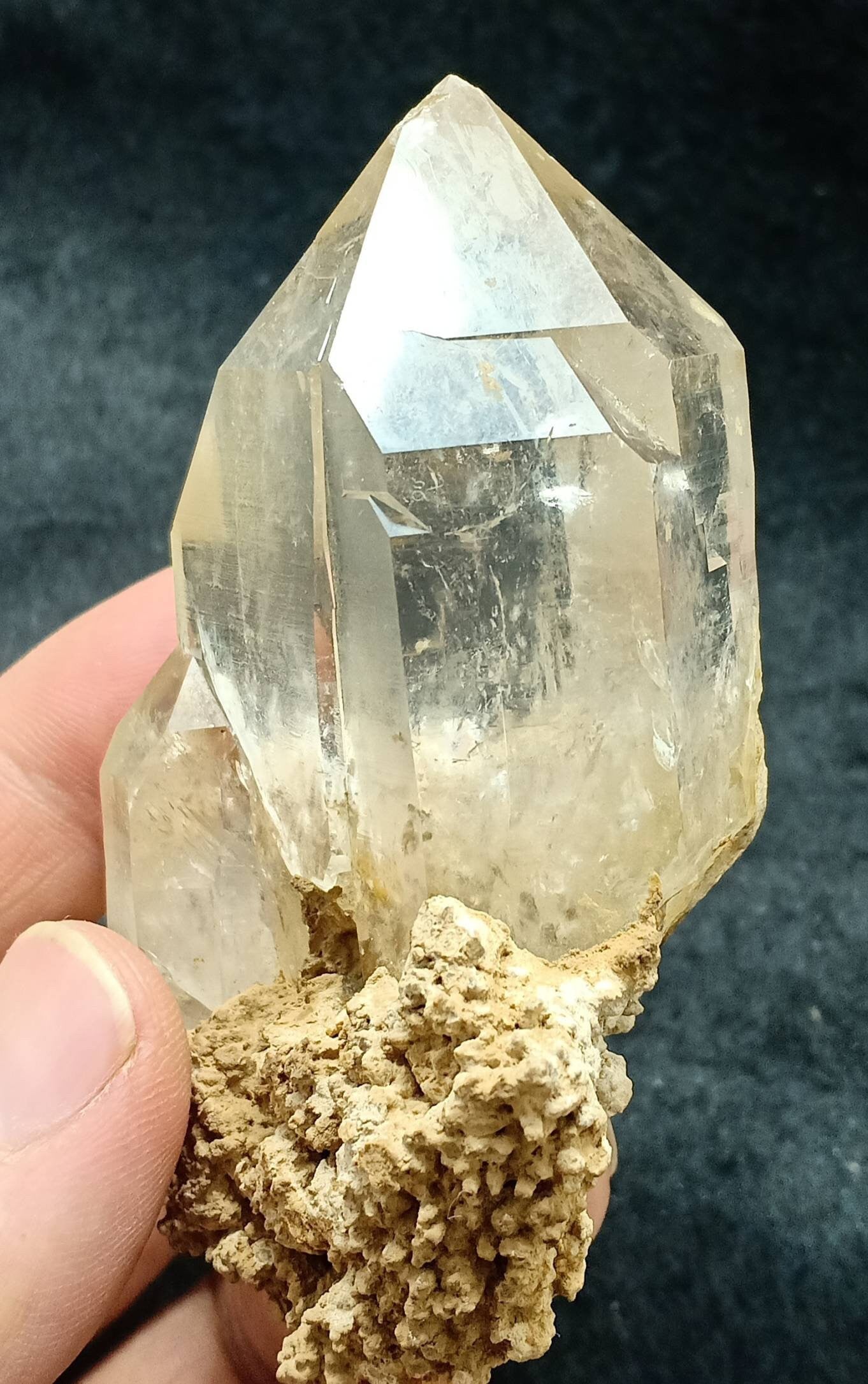 An Aesthetic specimen of  terminated Quartz Crystal 187 grams