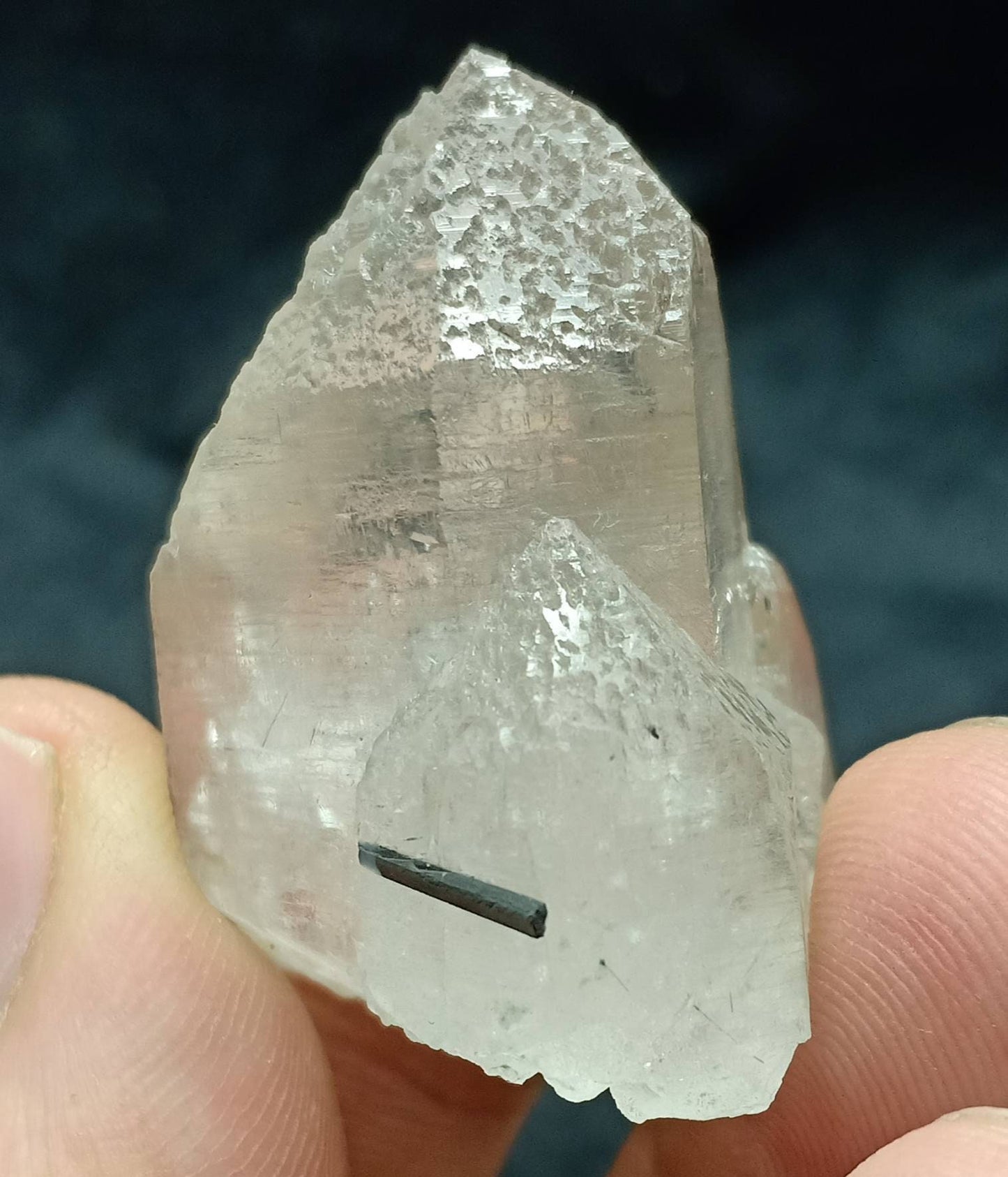 Natural terminated specimen of quartz crystals with associated Garnet 33 grams