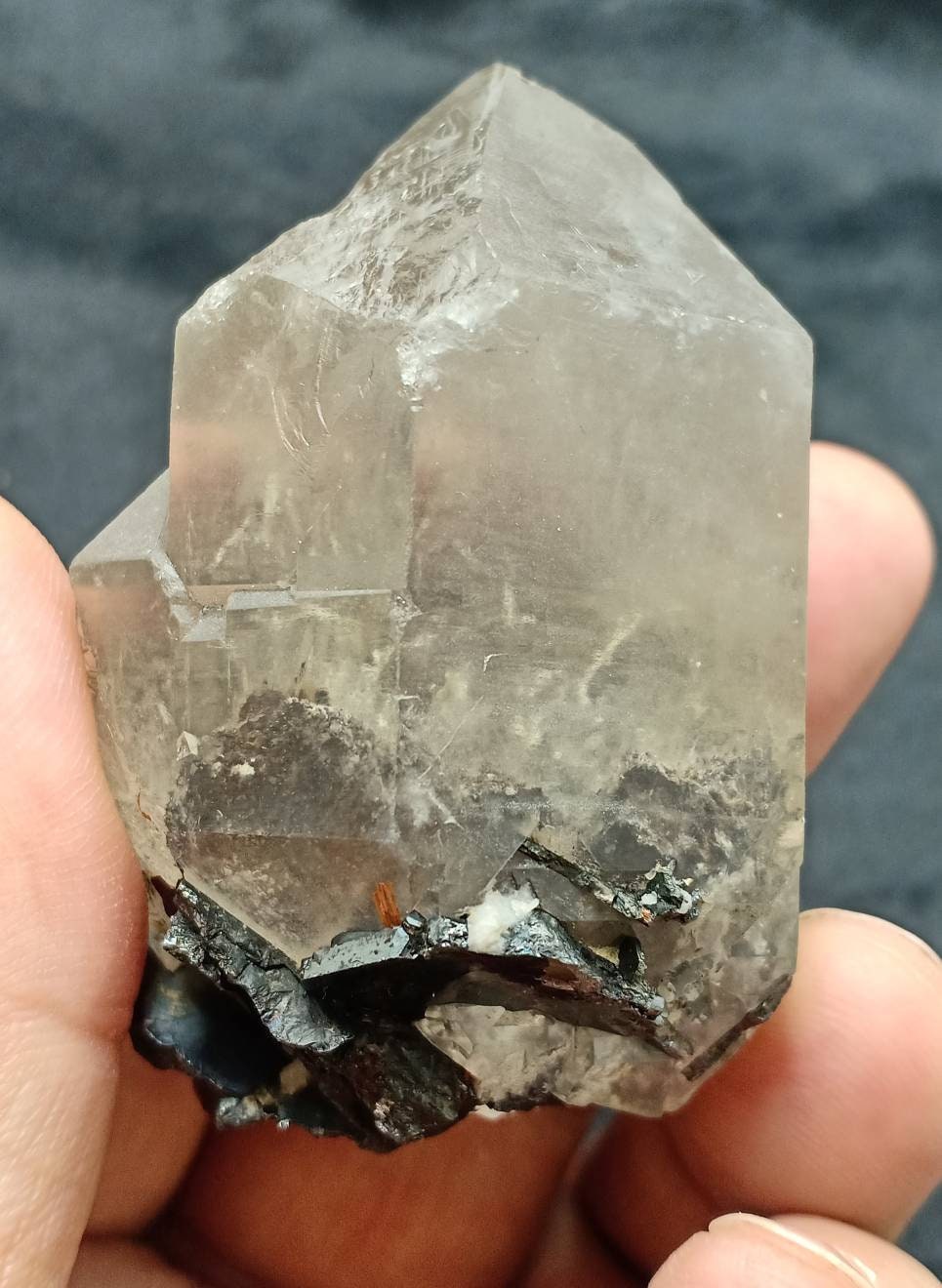 Quartz Crystal with associated hematite 128 grams