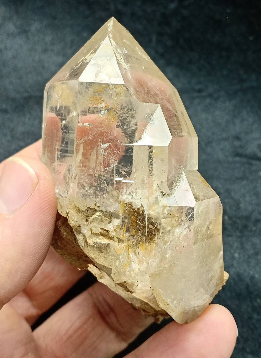 An Aesthetic specimen of  terminated Quartz Crystal 187 grams