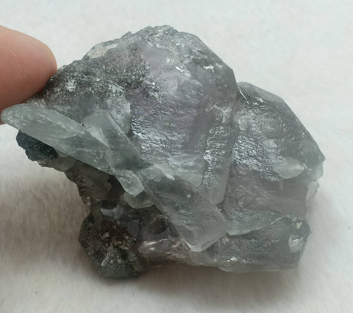 Light Purple Apatite with Green Inclusions of Byss-olite 115 grams