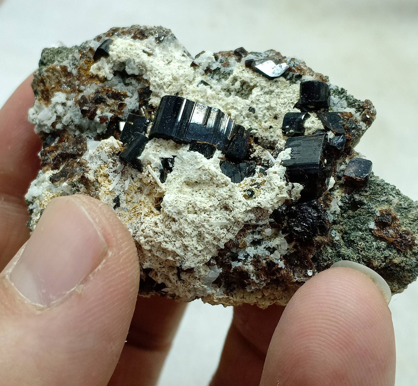 An amazing highly lusterous crystal specimen of dark brown Vesuvianite 63 grams